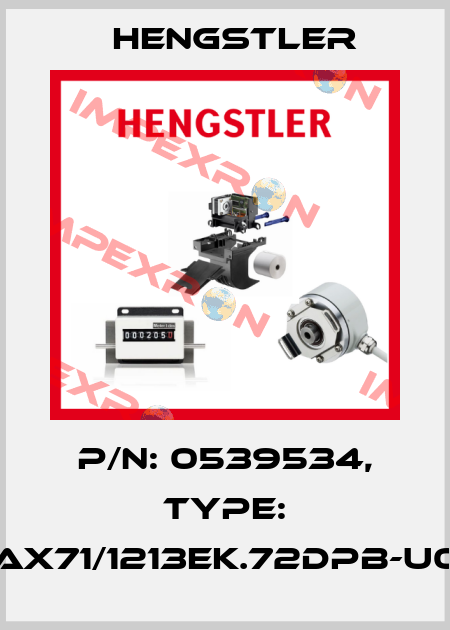 p/n: 0539534, Type: AX71/1213EK.72DPB-U0 Hengstler