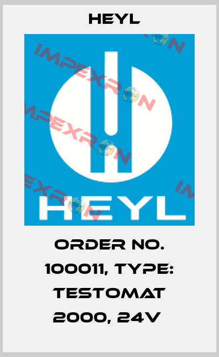 Order No. 100011, Type: Testomat 2000, 24V  Heyl