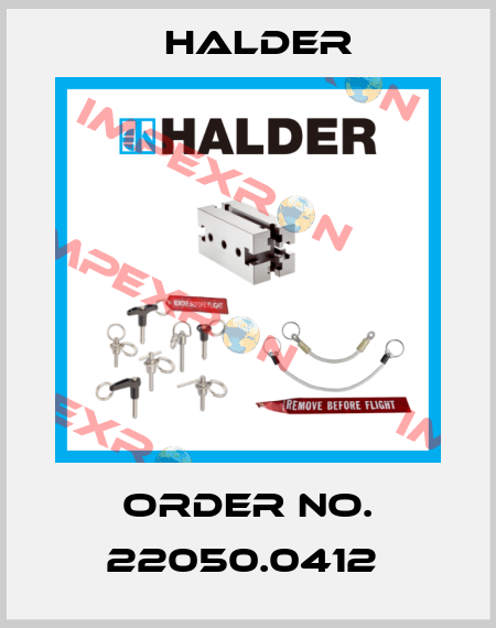 Order No. 22050.0412  Halder