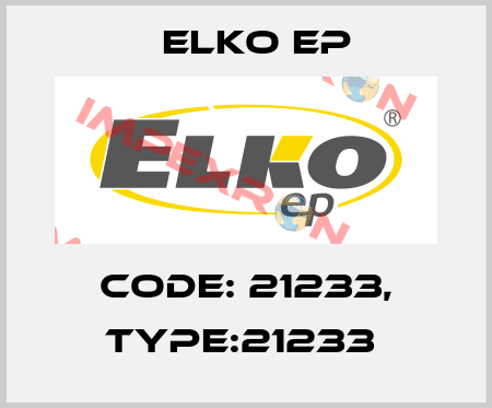 Code: 21233, Type:21233  Elko EP