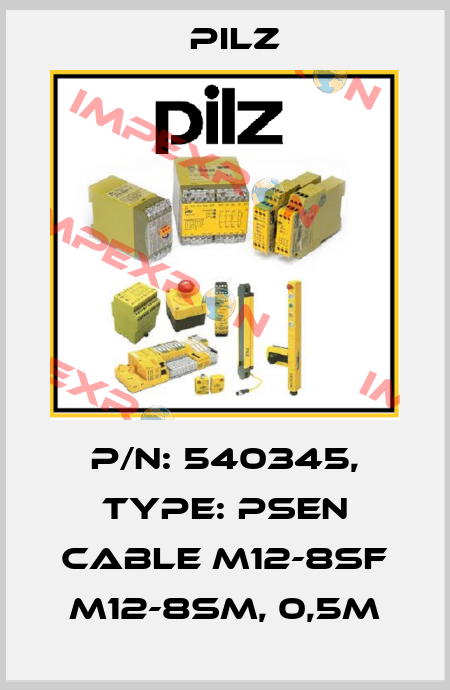 p/n: 540345, Type: PSEN cable M12-8sf M12-8sm, 0,5m Pilz