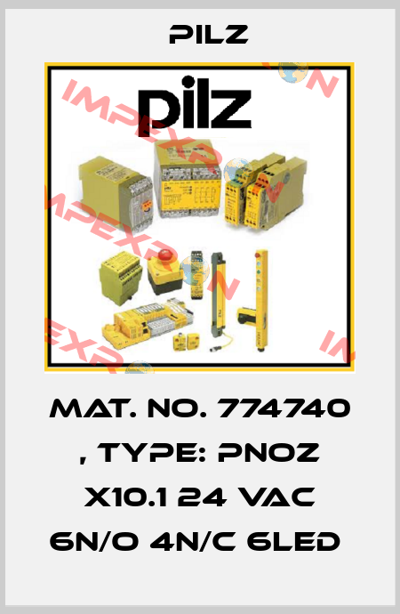 Mat. No. 774740 , Type: PNOZ X10.1 24 VAC 6n/o 4n/c 6LED  Pilz