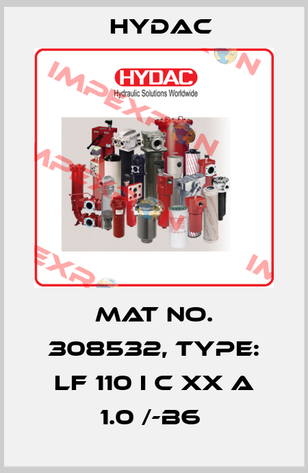 Mat No. 308532, Type: LF 110 I C XX A 1.0 /-B6  Hydac
