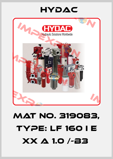 Mat No. 319083, Type: LF 160 I E XX A 1.0 /-B3  Hydac