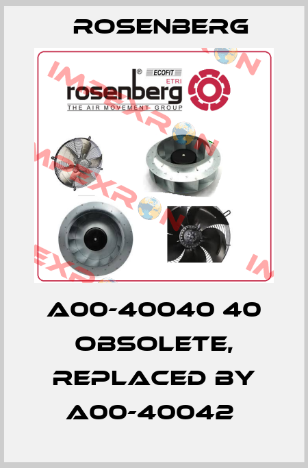 A00-40040 40 obsolete, replaced by A00-40042  Rosenberg