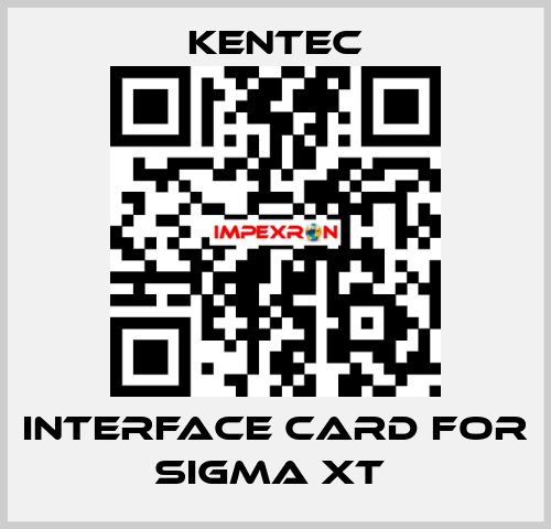 Interface Card For Sigma XT  Kentec