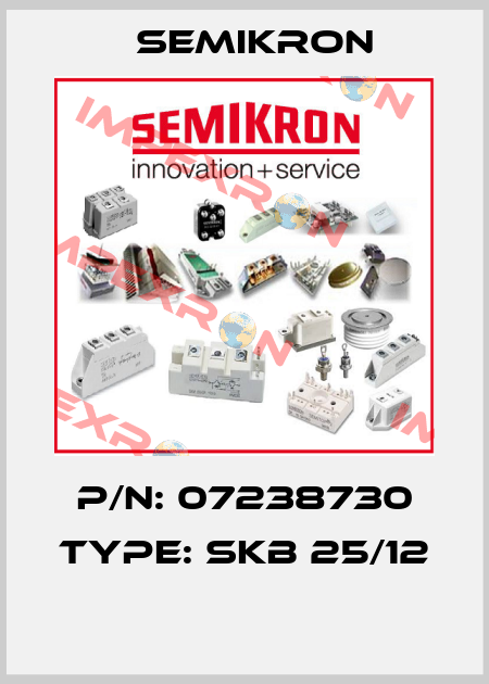 P/N: 07238730 Type: SKB 25/12  Semikron