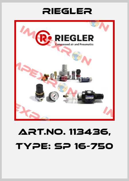 Art.No. 113436, Type: SP 16-750  Riegler