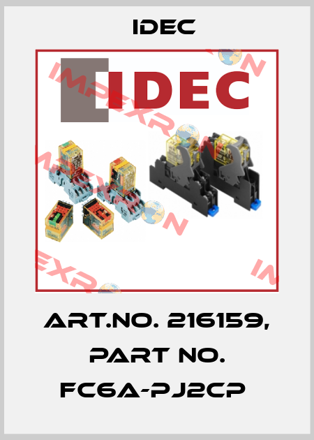Art.No. 216159, Part No. FC6A-PJ2CP  Idec