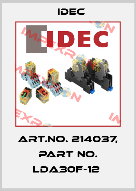 Art.No. 214037, Part No. LDA30F-12  Idec