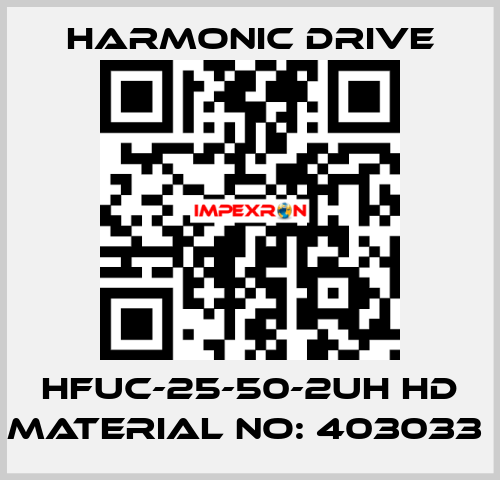 HFUC-25-50-2UH HD MATERIAL NO: 403033  Harmonic Drive