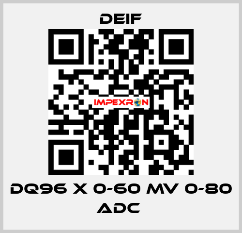 DQ96 X 0-60 MV 0-80 ADC  Deif