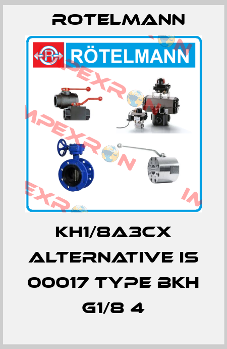KH1/8A3CX alternative is 00017 Type BKH G1/8 4 Rotelmann