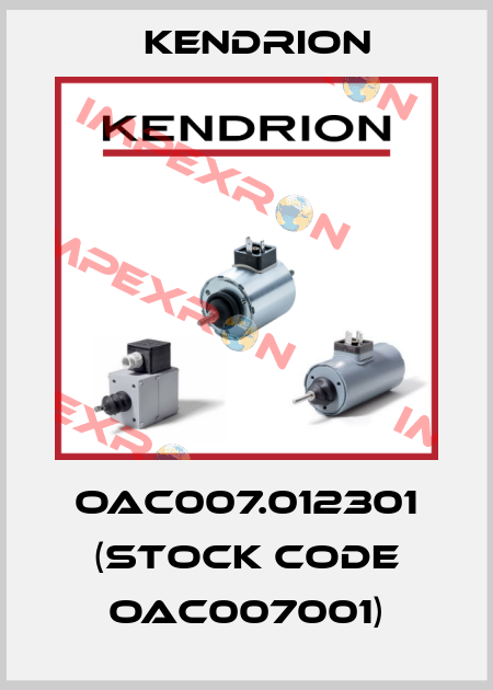 OAC007.012301 (stock code OAC007001) Kendrion