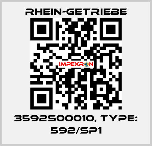 3592S00010, Type: 592/Sp1 Rhein-Getriebe