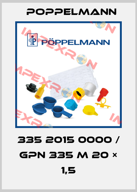 335 2015 0000 / GPN 335 M 20 × 1,5 Poppelmann