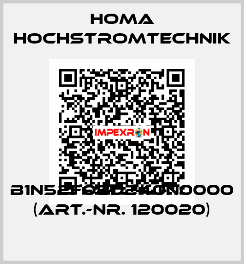 B1N52F08D240N0000 (Art.-Nr. 120020) HOMA Hochstromtechnik