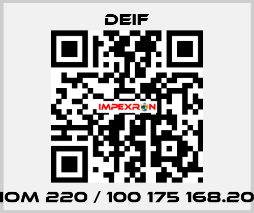 IOM 220 / 100 175 168.20 Deif