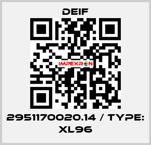 2951170020.14 / Type: XL96 Deif