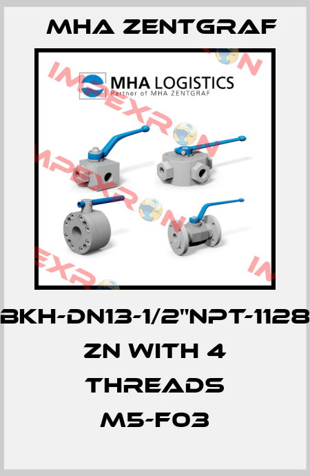 BKH-DN13-1/2"NPT-1128 Zn with 4 threads M5-F03 Mha Zentgraf