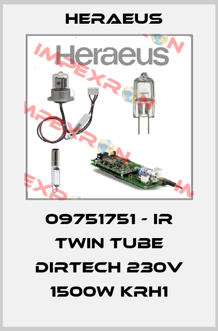 09751751 - IR Twin Tube DIRTECH 230V 1500W KRH1 Heraeus
