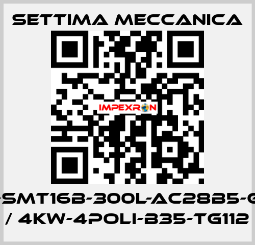 GR55-SMT16B-300L-AC28B5-G-S2-T / 4Kw-4Poli-B35-TG112 Settima Meccanica