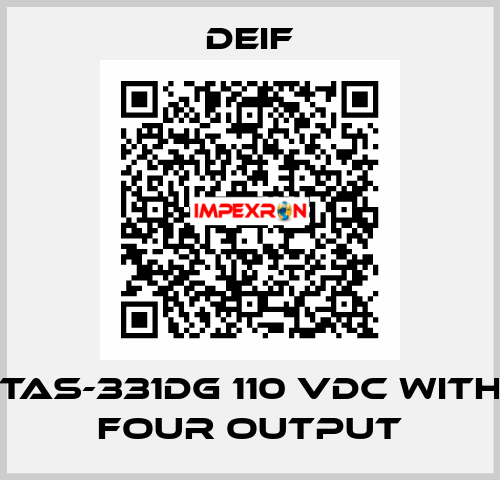 TAS-331DG 110 VDC with four output Deif