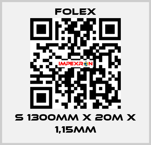 S 1300mm x 20m x 1,15mm Folex