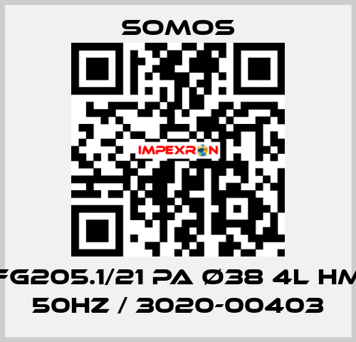 FG205.1/21 PA ø38 4l HM 50Hz / 3020-00403 Somos