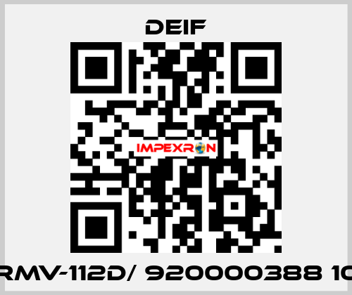 RMV-112D/ 920000388 10 Deif