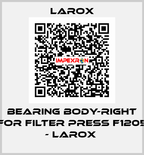 bearing body-RIGHT for Filter press F1205 - Larox  Larox