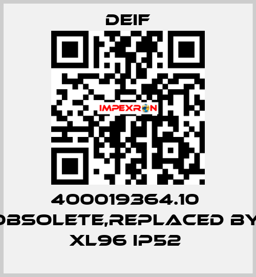 400019364.10  obsolete,replaced by  XL96 IP52  Deif