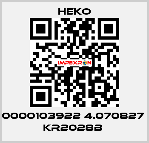 0000103922 4.070827  KR2028B  HEKO