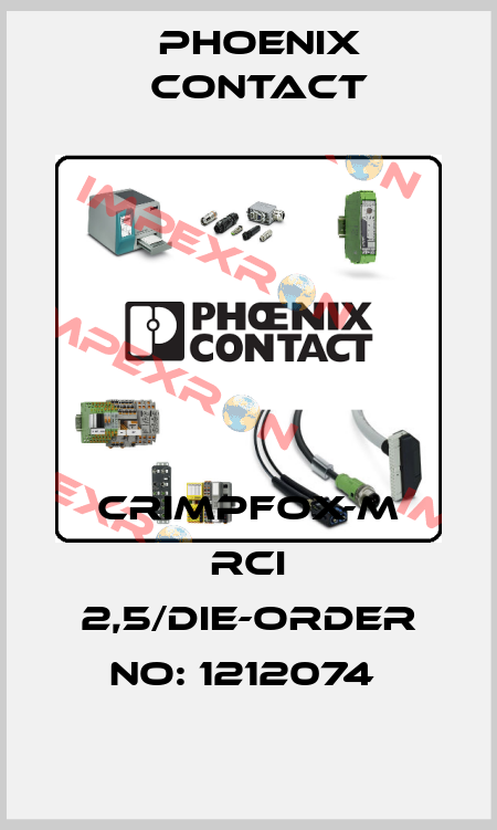 CRIMPFOX-M RCI 2,5/DIE-ORDER NO: 1212074  Phoenix Contact