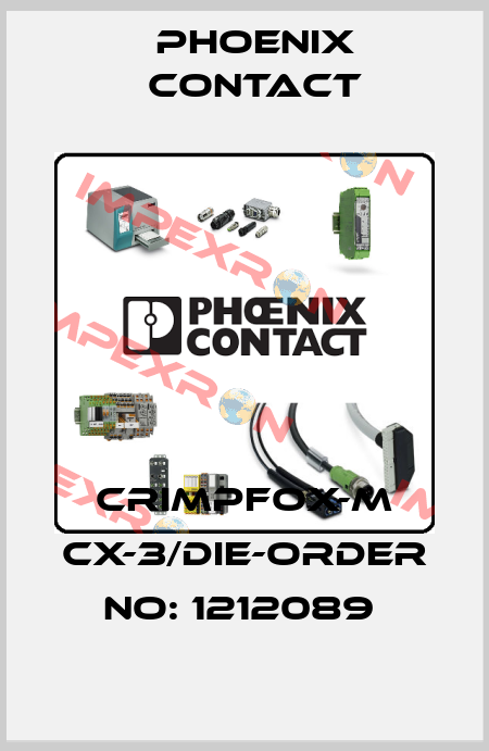 CRIMPFOX-M CX-3/DIE-ORDER NO: 1212089  Phoenix Contact