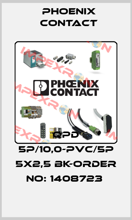 QPD 5P/10,0-PVC/5P 5X2,5 BK-ORDER NO: 1408723  Phoenix Contact