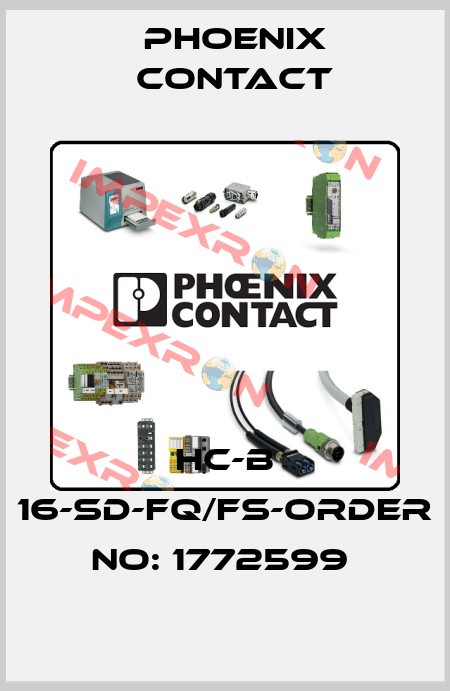 HC-B 16-SD-FQ/FS-ORDER NO: 1772599  Phoenix Contact