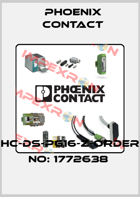 HC-DS-PG16-Z-ORDER NO: 1772638  Phoenix Contact