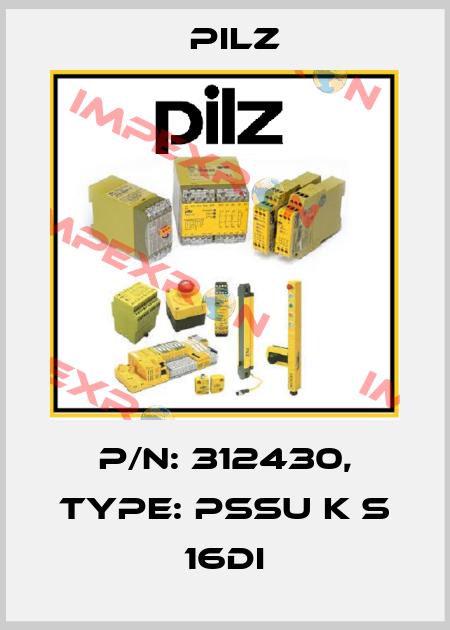 p/n: 312430, Type: PSSu K S 16DI Pilz