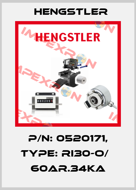 p/n: 0520171, Type: RI30-O/   60AR.34KA Hengstler