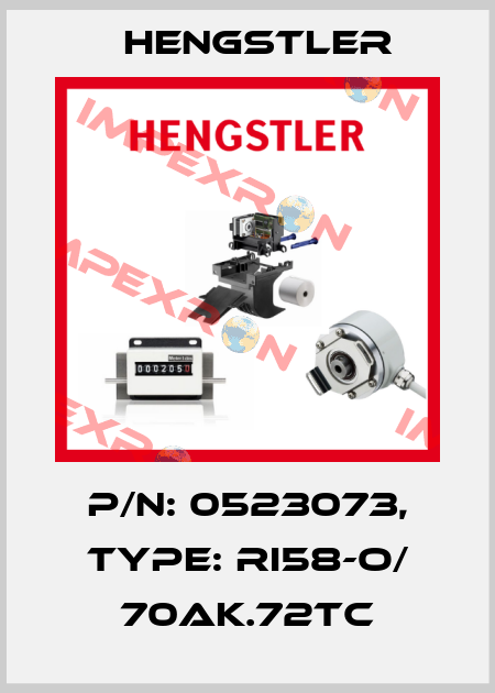 p/n: 0523073, Type: RI58-O/ 70AK.72TC Hengstler