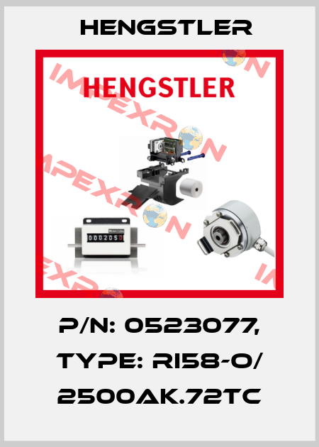 p/n: 0523077, Type: RI58-O/ 2500AK.72TC Hengstler