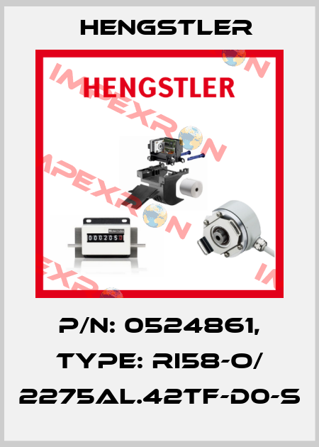 p/n: 0524861, Type: RI58-O/ 2275AL.42TF-D0-S Hengstler