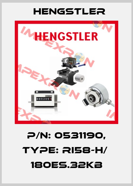 p/n: 0531190, Type: RI58-H/  180ES.32KB Hengstler
