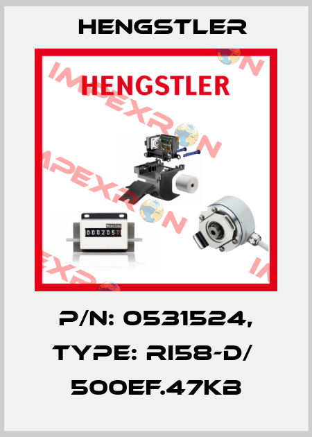 p/n: 0531524, Type: RI58-D/  500EF.47KB Hengstler