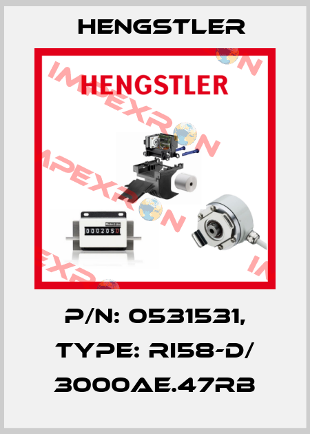 p/n: 0531531, Type: RI58-D/ 3000AE.47RB Hengstler