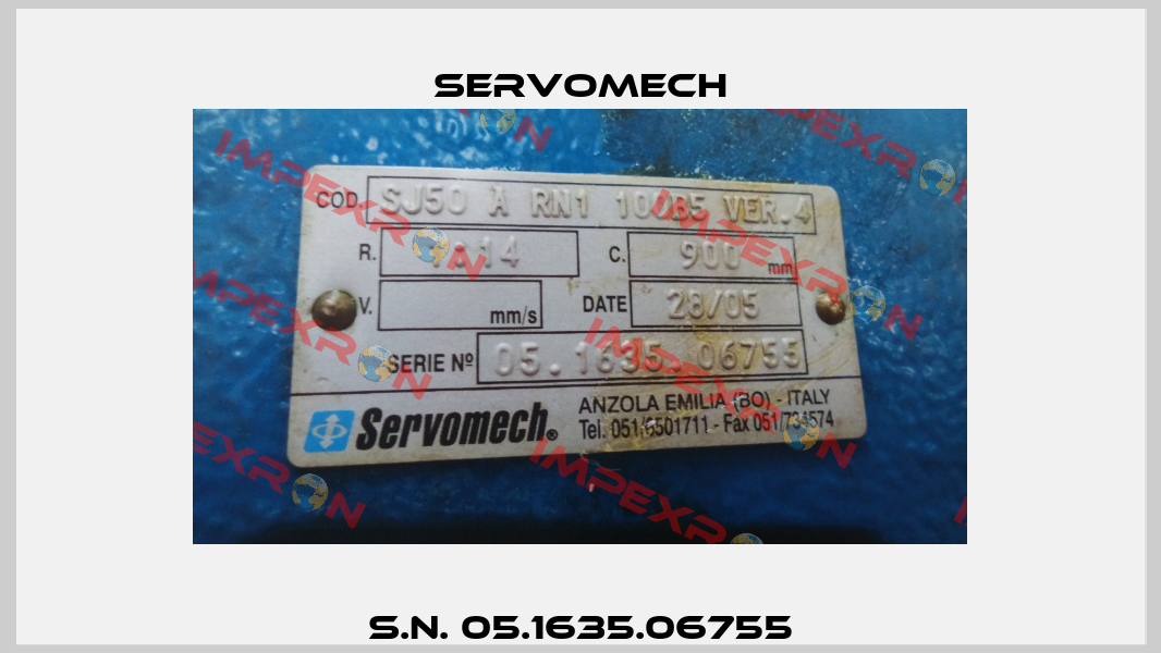 S.N. 05.1635.06755 Servomech