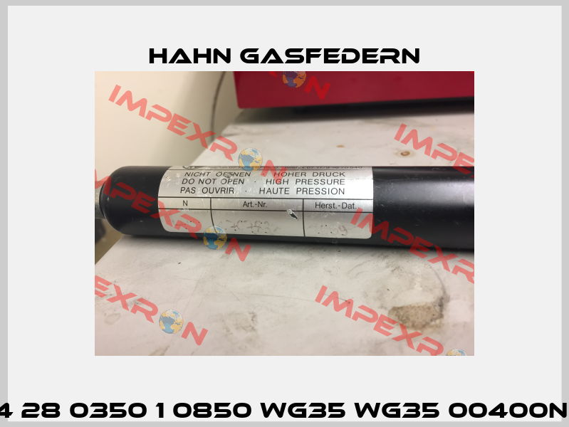 G 14 28 0350 1 0850 WG35 WG35 00400N /4  Hahn Gasfedern