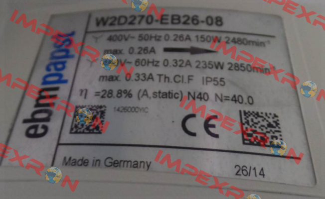 W2D270-EB26-08 150 W 400V - OEM EBM Papst