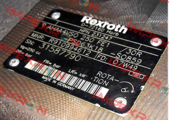 AHAA4VSO 250 FE1/30R-PSD63K18-S0859 not available  Rexroth